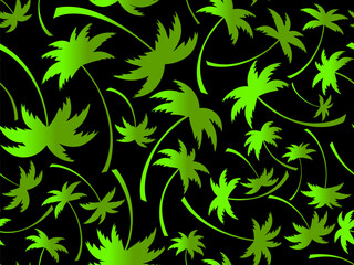 Wall Mural - palm trees silhouettes seamless pattern. colorful gradient palm trees. summer time, wallpaper with t