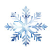 Snowflake watercolour illustration. clipart for design. elements. isolated on transparent background. Generative ai.