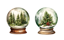 Snowball Watercolor Clipart Illustration With Isolated Background