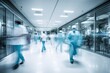 © Jan - Abstract long exposure of a hospital corridor with doctors and nurses captured in motion