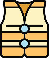 Poster - Remodeling vest icon outline vector. Wall remodel. House design color flat
