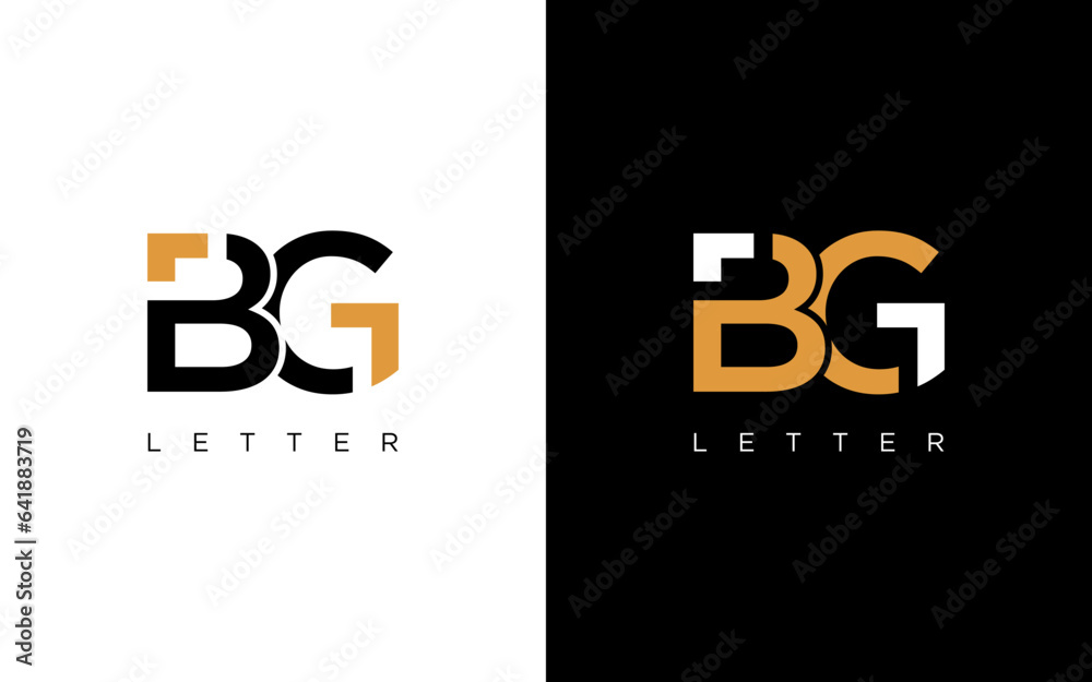 BG GB letter design logo logotype icon concept modern style look vector ...