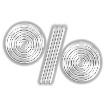 Silver luminous symbol