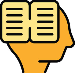 Poster - Reading book icon outline vector. Consult expert. Attack chart color flat