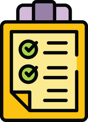 Poster - Car repair to do list icon outline vector. Auto motor. Oil engine color flat