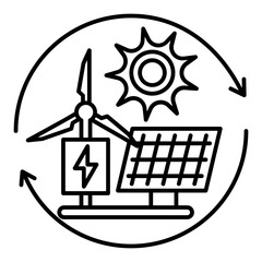 Poster - Renewable Icon