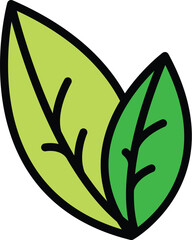 Sticker - Oregano plant icon outline vector. Leaf herb. Garden food color flat