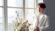 © buritora - ブライズルームにいる新郎・花婿・白人モデル男性・ウェディング