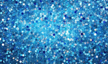 Sparkling Shimmering Blue Sequin Background Banner