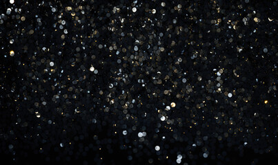 Sparkling shimmering black sequin background banner