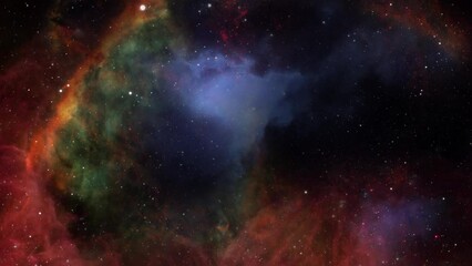 Wall Mural - view of Outer Space Nebula 4k.