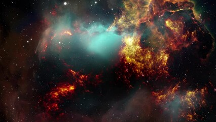 Wall Mural - 4k view of Space Galaxy And Nebula.