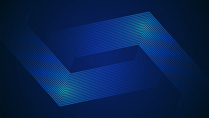 Wall Mural - dark blue simple abstract background with lines in a geometric style as the main element.
