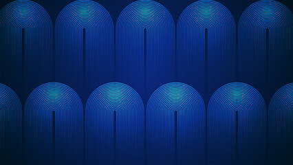 Wall Mural - dark blue simple abstract background with lines in a curved style geometric style as the main elemen
