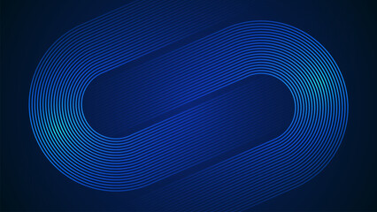 Wall Mural - dark blue simple abstract background with lines in a curved style geometric style as the main elemen