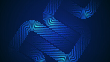 Wall Mural - dark blue simple abstract background with lines in a geometric style as the main element.