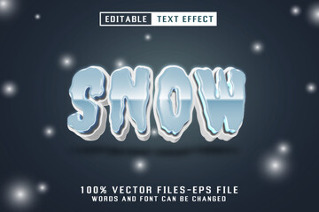 Snow Editable Text Effect
