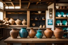 Pots In Shop Generated By  AI