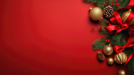 christmas decoration with space for copy. generative ai