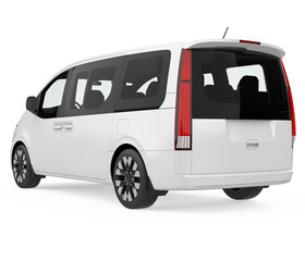 Wall Mural - White Minibus Isolated