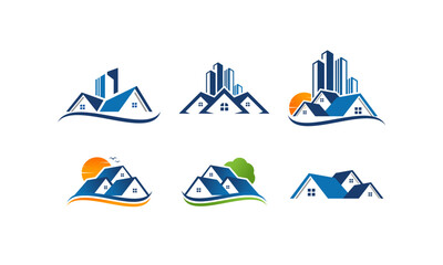 Poster - Vector collection of real estate logo template