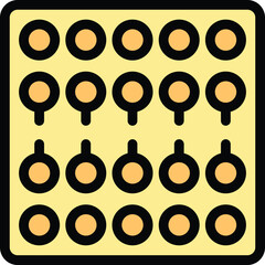 Poster - Chess board icon outline vector. Online bet. Computer design color flat