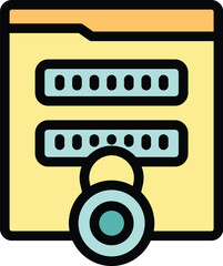 Poster - Login online chess icon outline vector. Game board. Computer bet color flat