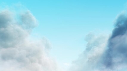 Wall Mural - passing soft cloud on blue sky. passing clouds on blue sky background.