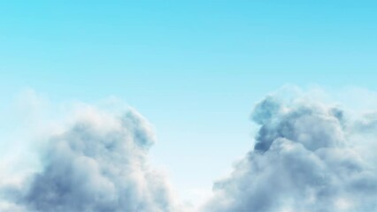 Wall Mural - passing soft cloud on blue sky. passing clouds on blue sky background.