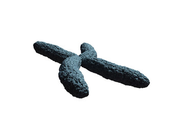 Poster - Digital png illustration of 3d x chromosome on transparent background