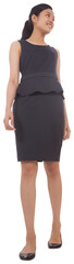Poster - Digital png photo of biracial businesswoman on transparent background