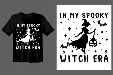 Wall Mural - Funny halloween tshirt design vector graphic illustration, halloween svg, happy halloween vector, pumpkin, witch, spooky, ghost, funny halloween t-shirt quotes, Cut File Cricut, Silhouette