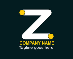 Fototapete - Z Logo. CMYK color mode. Editable color. Free font used. Vector EPS file.