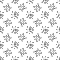 Wall Mural - Virus vector concept minimal line seamless pattern