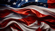 Closeup of the American Flag's Vibrant Cloth Hues