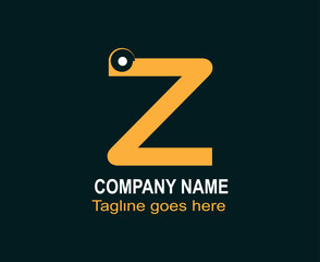 Fototapete - Z Logo. CMYK color mode. Editable color. Free font used. Vector EPS file.