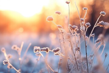 landscape morning winter winter christmas nature flare macro glisten blue landscape closeup sun glare frozen beautiful hoar twigs light plant frost grass frost snow sun hoarfrost background flower