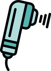 Poster - sound skin tool icon outline vector. clinic health. dry disease color flat