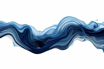 Aufkleber - design wave wave wallpaper abstract illustration blue flowing liquid graph flowing watercolor navy b