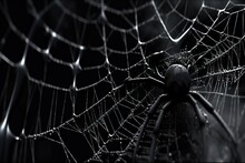 Real Spider's Banner Web Background Realistic Web Frame Webs Spider's Halloween Silhouette Spider Creepy Real Black Web Creepy Scarey Web Skittish Halloween Spider's Spider Black Spider Web Banner