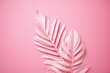 © sandra - closeup beautiful f Flat decoration leaves colourful view bright pink feminine lay branch top paper Tropical background pink palm tree fashion tropical desk palm exotic background leaf blue design