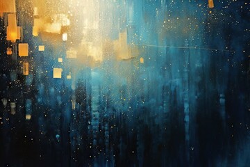 Wall Mural - design bokeh gold disco blurred diamond abstract dark lights g black cosmic focused blue background blurry black abstract christmas filter bling effect background exciting blue glitter bright dust