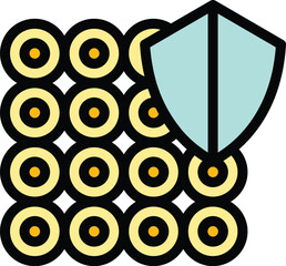 Poster - skin protection icon outline vector. clinic health. doctor treatment color flat