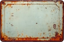 Retro Blank Rust Sign Background Rust-eaten Plate Background Vintage Rusty Space H Copy White Space Signs A Old Text Old Grunge Frame Metal Antique Your Isolated Metallic Metal Blank Texture Design