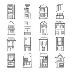 Doodle house hand drawn vector