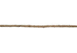 Cuerda de lino marrón recortado sobre fondo blanco