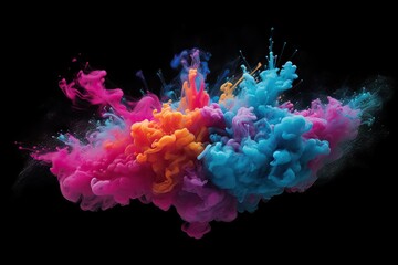 background water transition black smoke macro chemical pink chemistry mixing texture flow colours blue motion Coloured ink cream acrylic paint shape freeze style purple swirl water ink liquid black