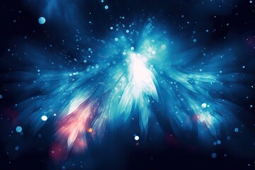 Wall Mural - wallpaper glow abstract sea illustration underwater light glowing night christmas bokeh abstract bri