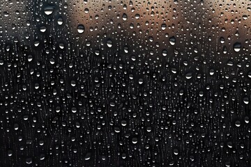 Wall Mural - glasses transparent overlaying dripped rain rain autumn drop / window background concept water black
