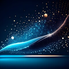 Wall Mural - abstract technology background with glowing particles. vector illustration for your design.